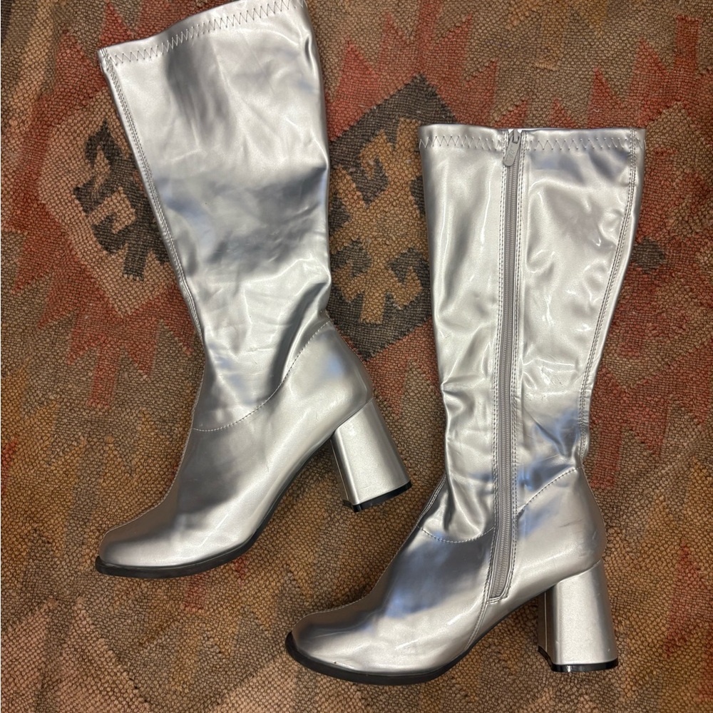 Source Unknown Silver Heeled Boots
